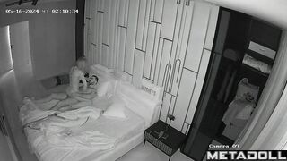 Amazing Norwegian newly married couple fuck brutally in their bed hidden cam