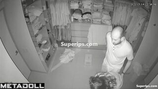 Pregnant European woman gets fucked in closet