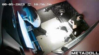 Young Korean girl masturbates in karaoke room