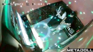 Young Korean girl masturbates in karaoke room