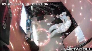 Korean teenage couple groping each other