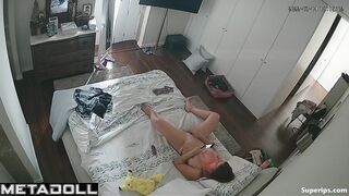 Busty French woman watching porn