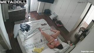 Busty French woman watching porn