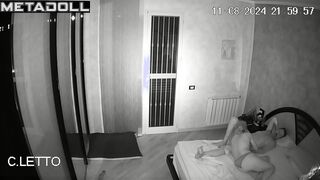 My girlfriend's amazing parents having sex wildly in their bed hidden IP cam