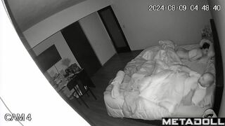 Naked Romanian brunette MILF forces her husband to fuck hidden IP cam