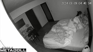 Naked Romanian brunette MILF forces her husband to fuck hidden IP cam