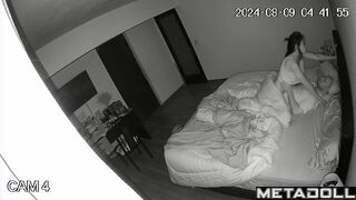 Naked Romanian brunette MILF forces her husband to fuck hidden IP cam