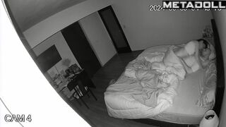 Naked Romanian brunette MILF forces her husband to fuck hidden IP cam