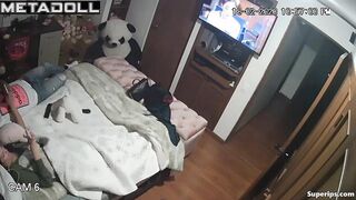 Naughty teenage girl takes pictures in lingerie