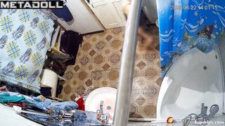Naughty Arab woman masturbates in the bathroom