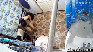 Naughty Arab woman masturbates in the bathroom