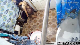 Naughty Arab woman masturbates in the bathroom