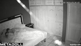 Teen latina couple fucks before bedtime
