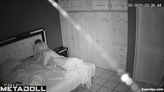 Teen latina couple fucks before bedtime