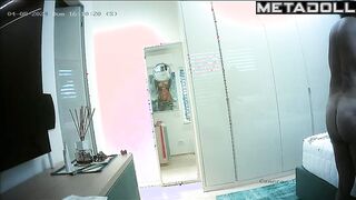 Busty Portuguese brunette pornstar changes her dirty panties alone