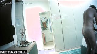 Busty Portuguese brunette pornstar changes her dirty panties alone