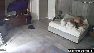Real Canadian newly married couple having sex on their bed hard real spy cam