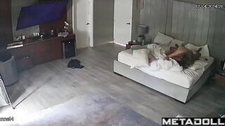 Real Canadian newly married couple having sex on their bed hard real spy cam