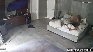 Real Canadian newly married couple having sex on their bed hard real spy cam