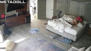 My parents having sex brutally in their bed hidden IP camera