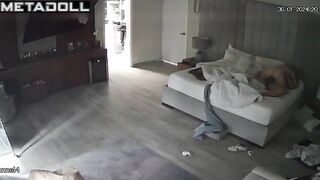 Irish young lovers having sex on the couch voyeur cam