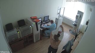 Breast exam in clinic 5
