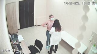 Breast exam in clinic 6