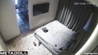 Russian teenage girl rides her boyfriend