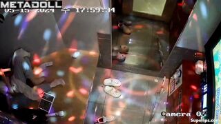 Korean college couple kissing