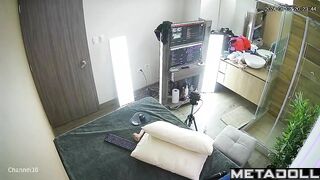 Chubby busty Belgian mother fingers her shaved pussy with a sex toys