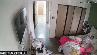 Chubby busty Dutch MILF fingers her shaved pussy with a sex toys