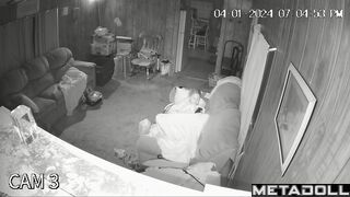 Naked blonde aunt rubs her clitoris real spy cam