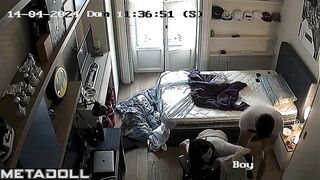 French married coiple fuck brutally in their bed spy cam
