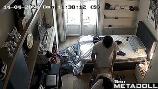 French married coiple fuck brutally in their bed spy cam