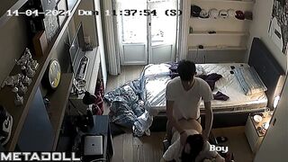 French married coiple fuck brutally in their bed spy cam