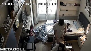 French married coiple fuck brutally in their bed spy cam