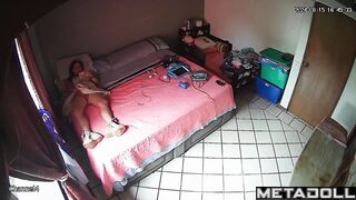 Big tits brunette aunt rubs her pussy real hidden cam