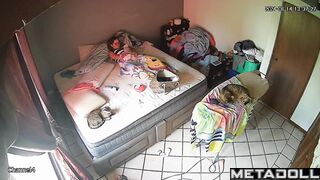 Skinny British brunette aunt masturbates while thinking about giantess porn