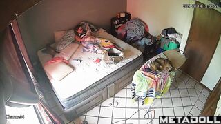 Skinny British brunette aunt masturbates while thinking about giantess porn