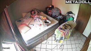 Skinny British brunette aunt masturbates while thinking about giantess porn