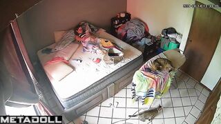 Skinny British brunette aunt masturbates while thinking about giantess porn