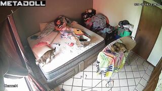 Skinny British brunette aunt masturbates while thinking about giantess porn