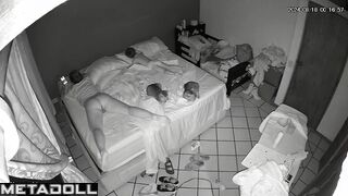 Old brunette MILF fingers her hairy pussy hidden cam