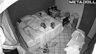Old brunette MILF fingers her hairy pussy hidden cam