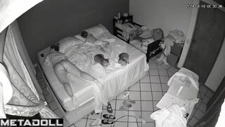 Old brunette MILF fingers her hairy pussy hidden cam