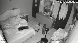 Naughty naked brunette woman masturbates on the couch leaked video