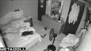 Naughty naked brunette woman masturbates on the couch leaked video