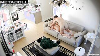 French blonde Milf gets fucked on the couch