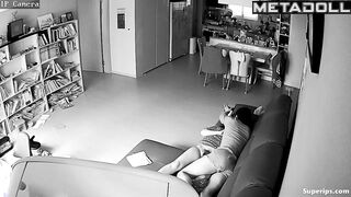Korean woman is masturbated on the sofa