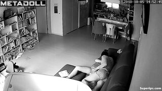 Korean woman is masturbated on the sofa